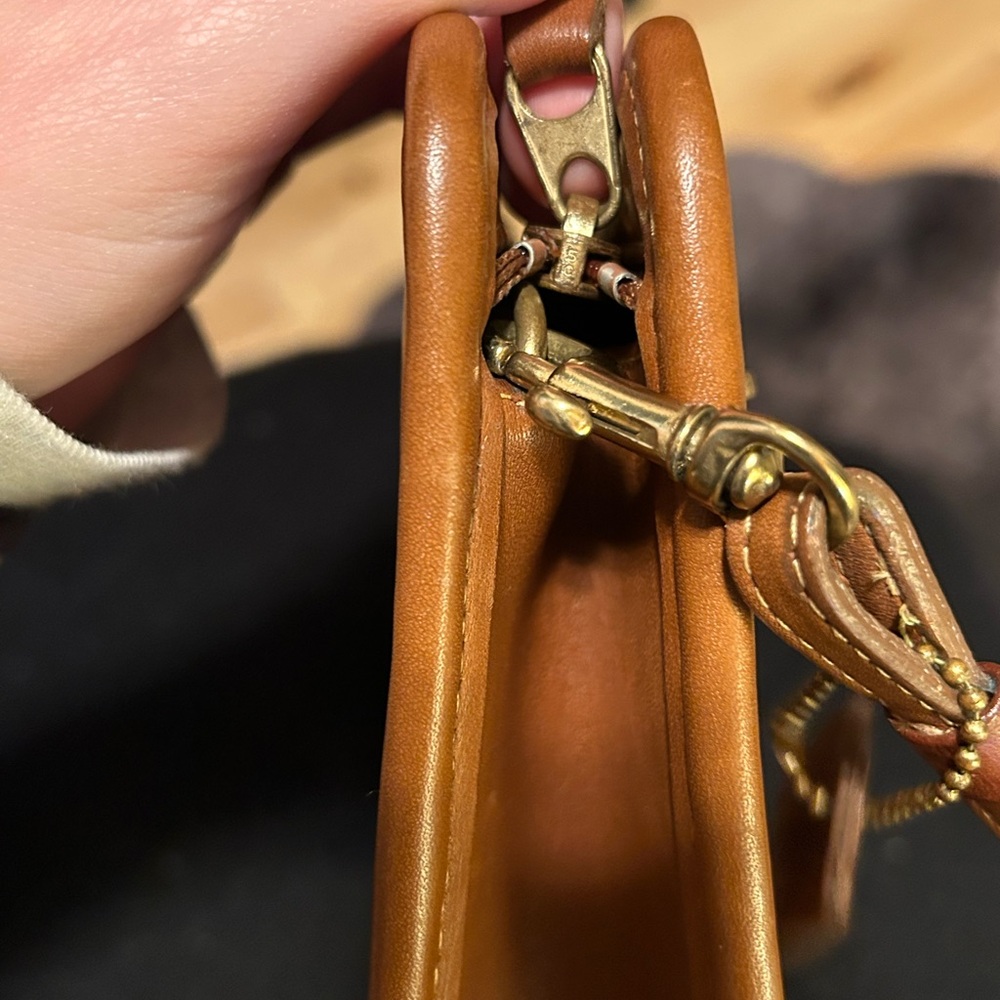 Coach 9833 Clutch Bag Brown Leather Vintage - Picture 12 of 12